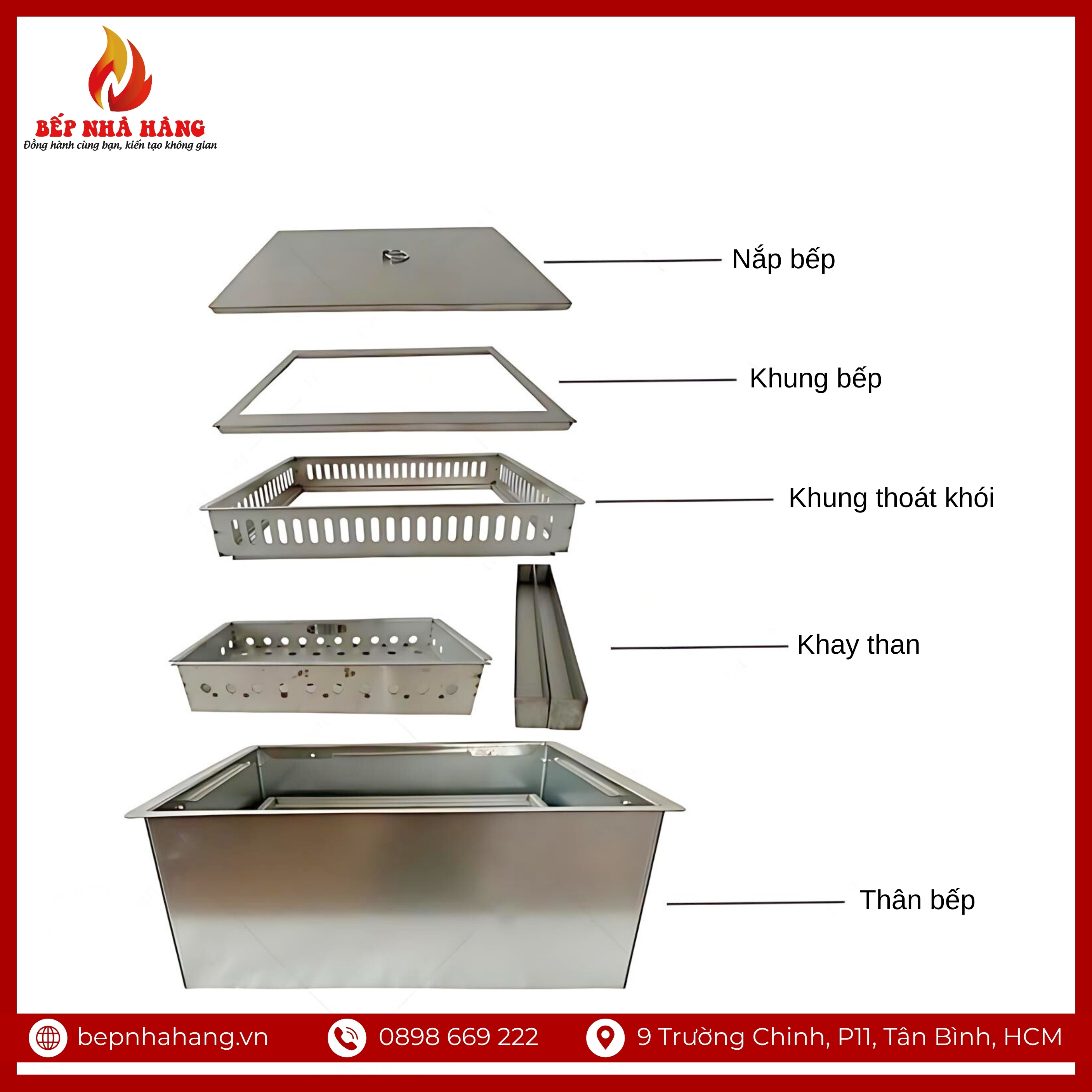 Bếp Nướng Chữ Nhật Âm Bàn
