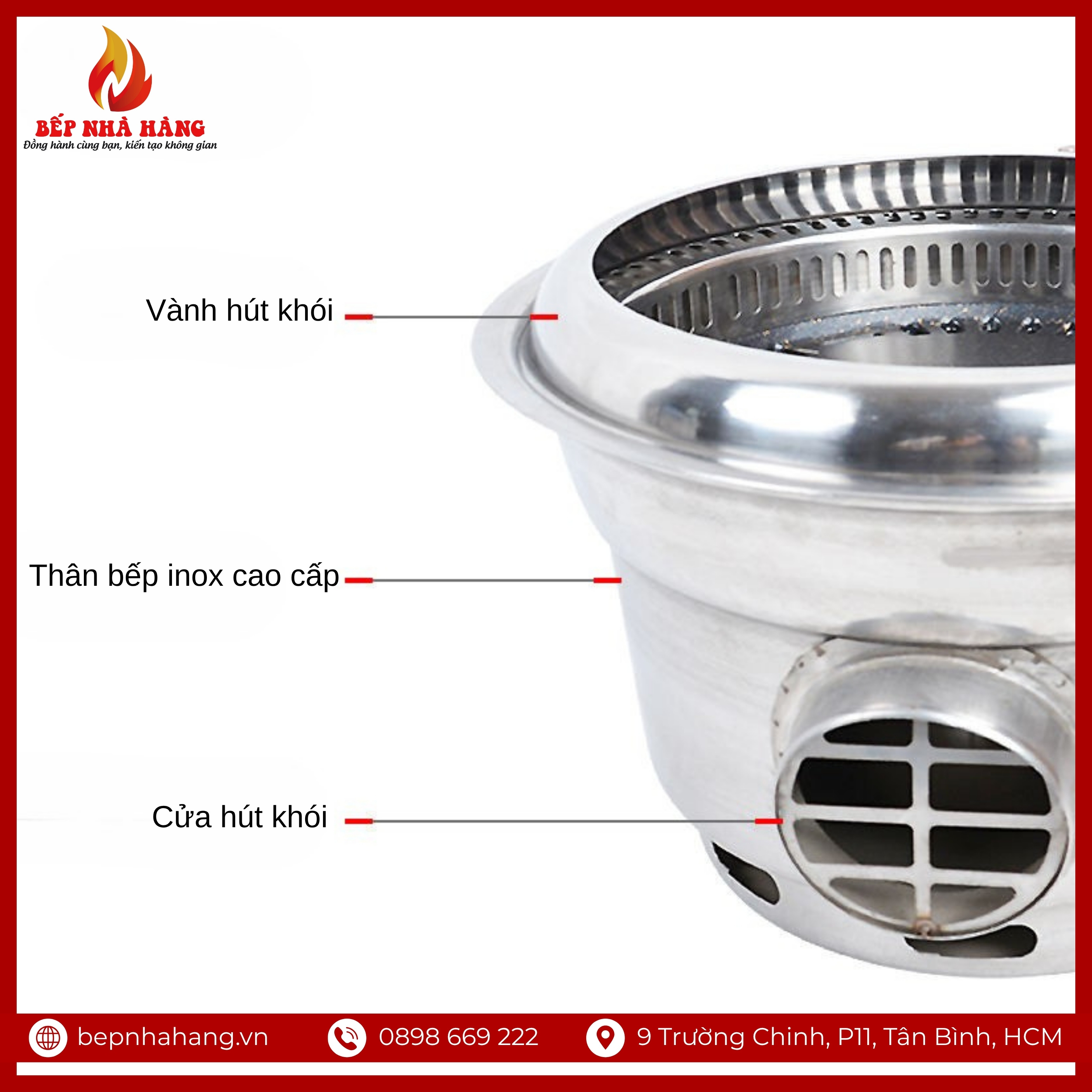 Cấu tạo bếp hút khói âm HQ01