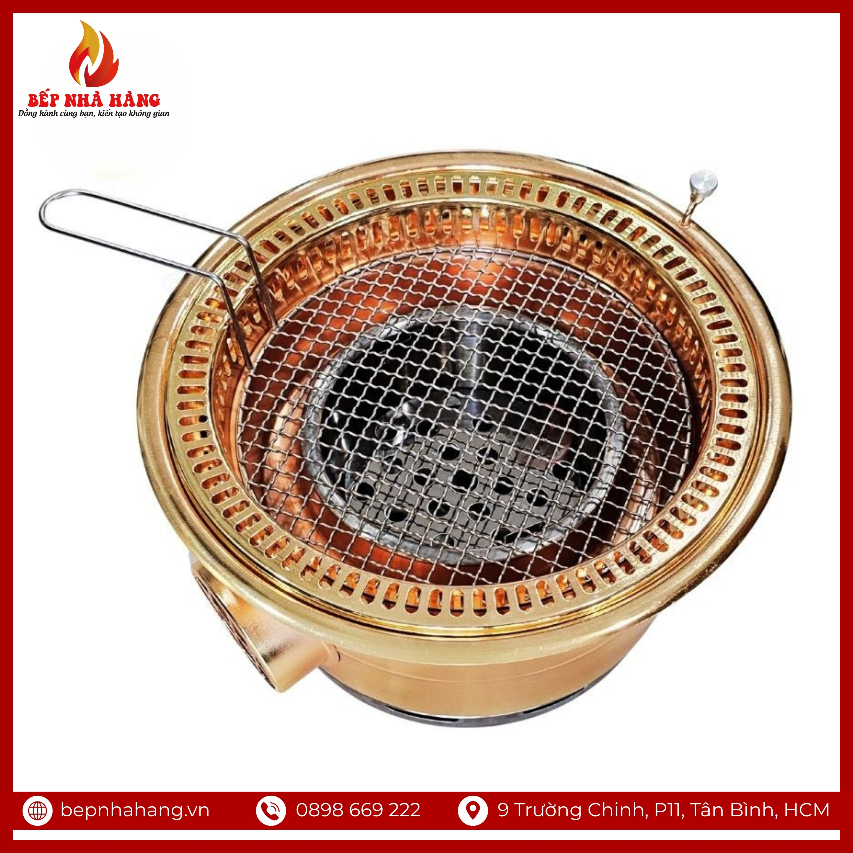 Giới thiệu chung về bếp nướng hút âm Hàn Quốc mạ đồng
