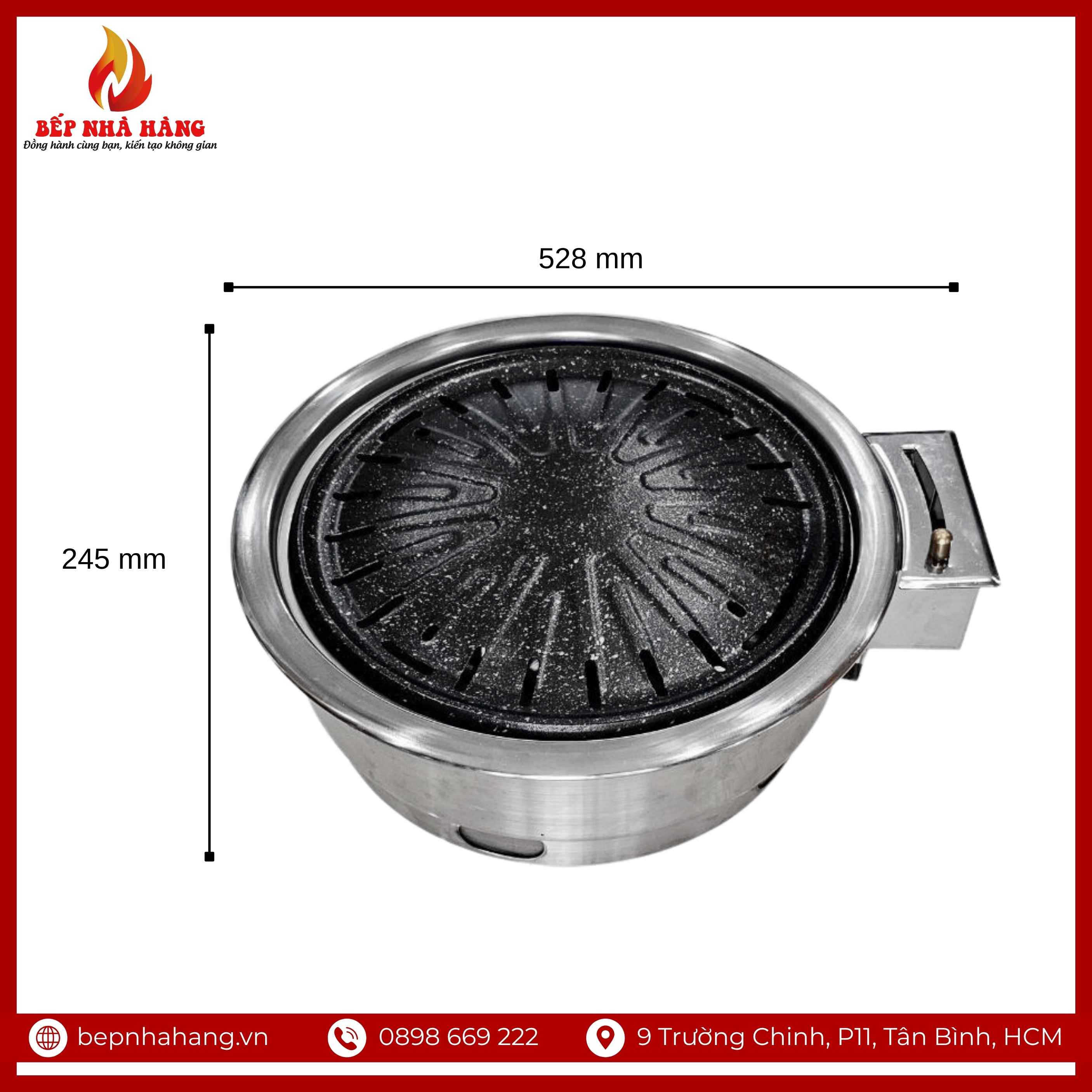 Thông số kỹ thuật bếp nướng than hút trên Hàn Quốc cao cấp