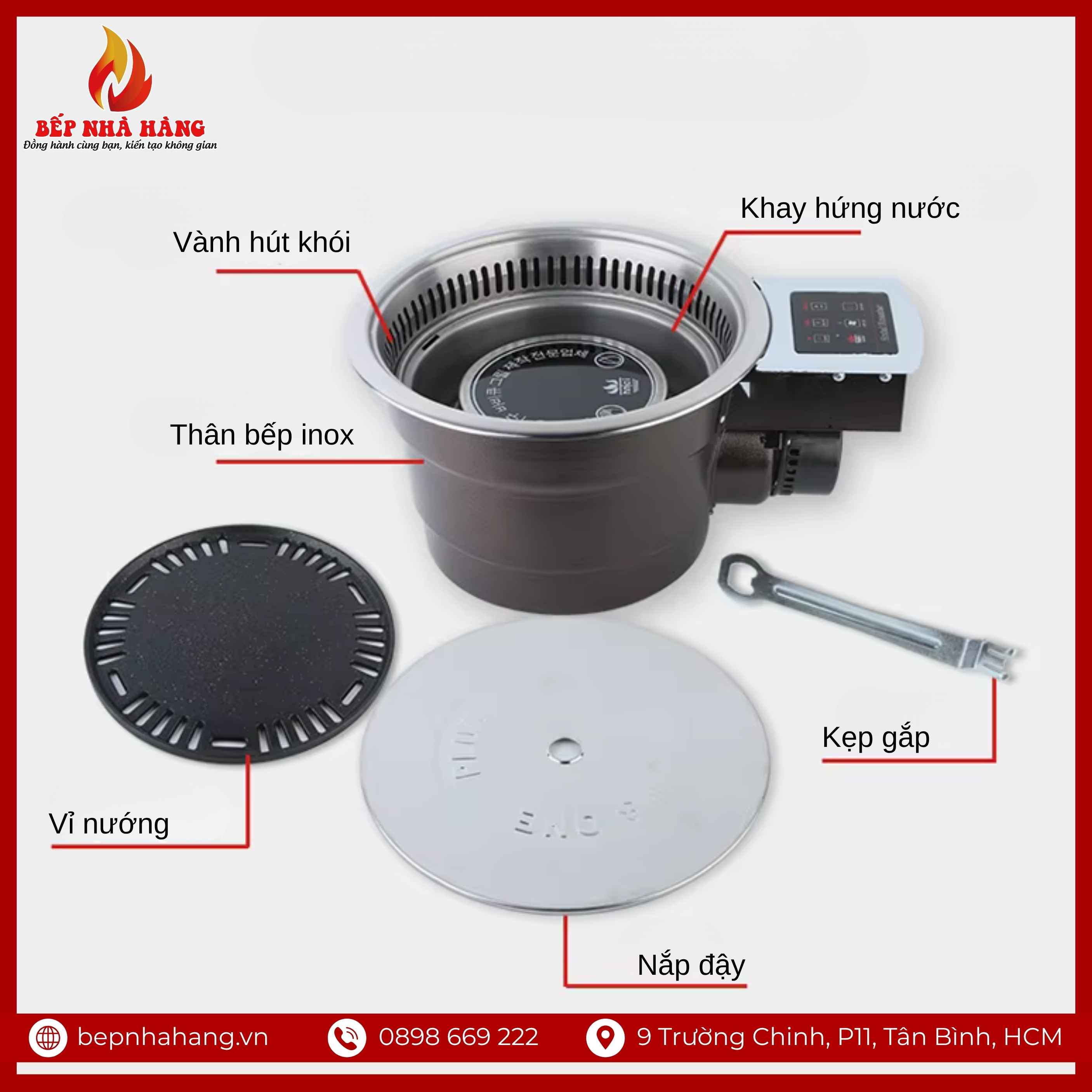 Cấu Tạo Bếp Nướng Hồng Ngoại Tự Tiêu Khói