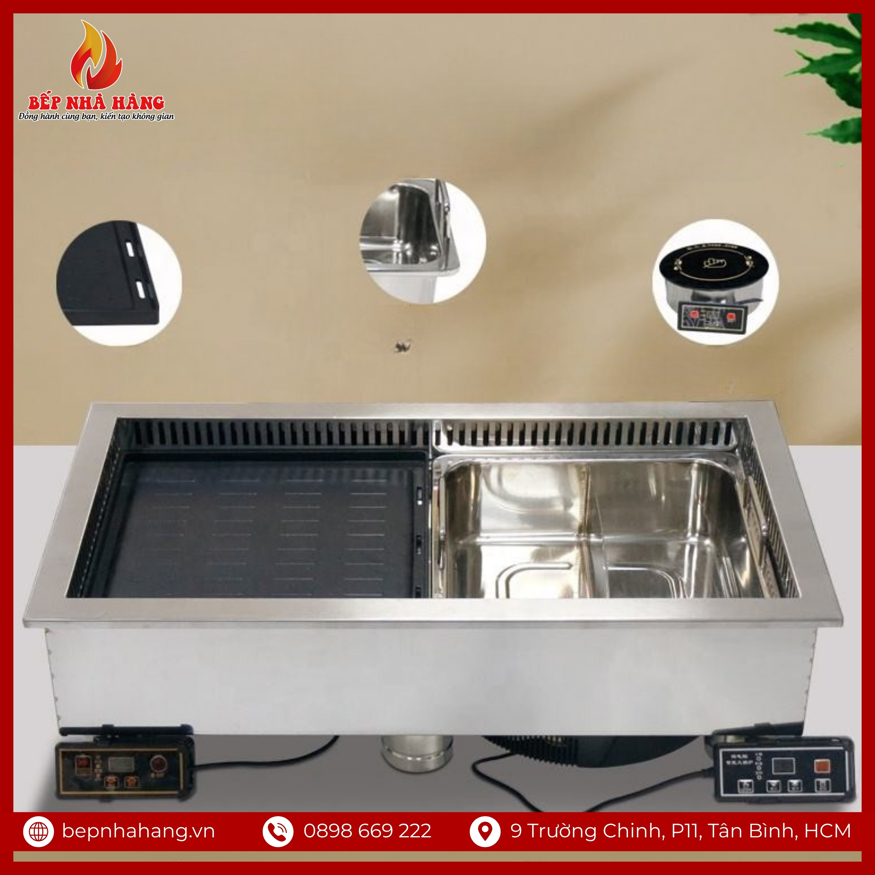 Bếp Lẩu Nướng 2 Trong 1