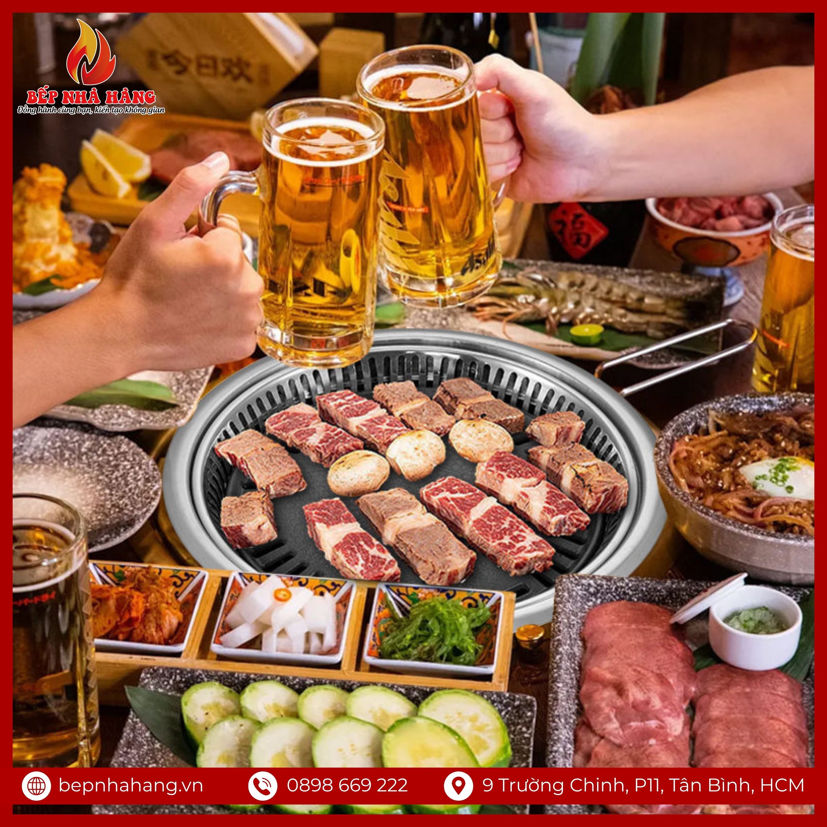 Bếp Nhà Hàng đơn vị cung cấp bếp nướng hồng ngoại âm bàn