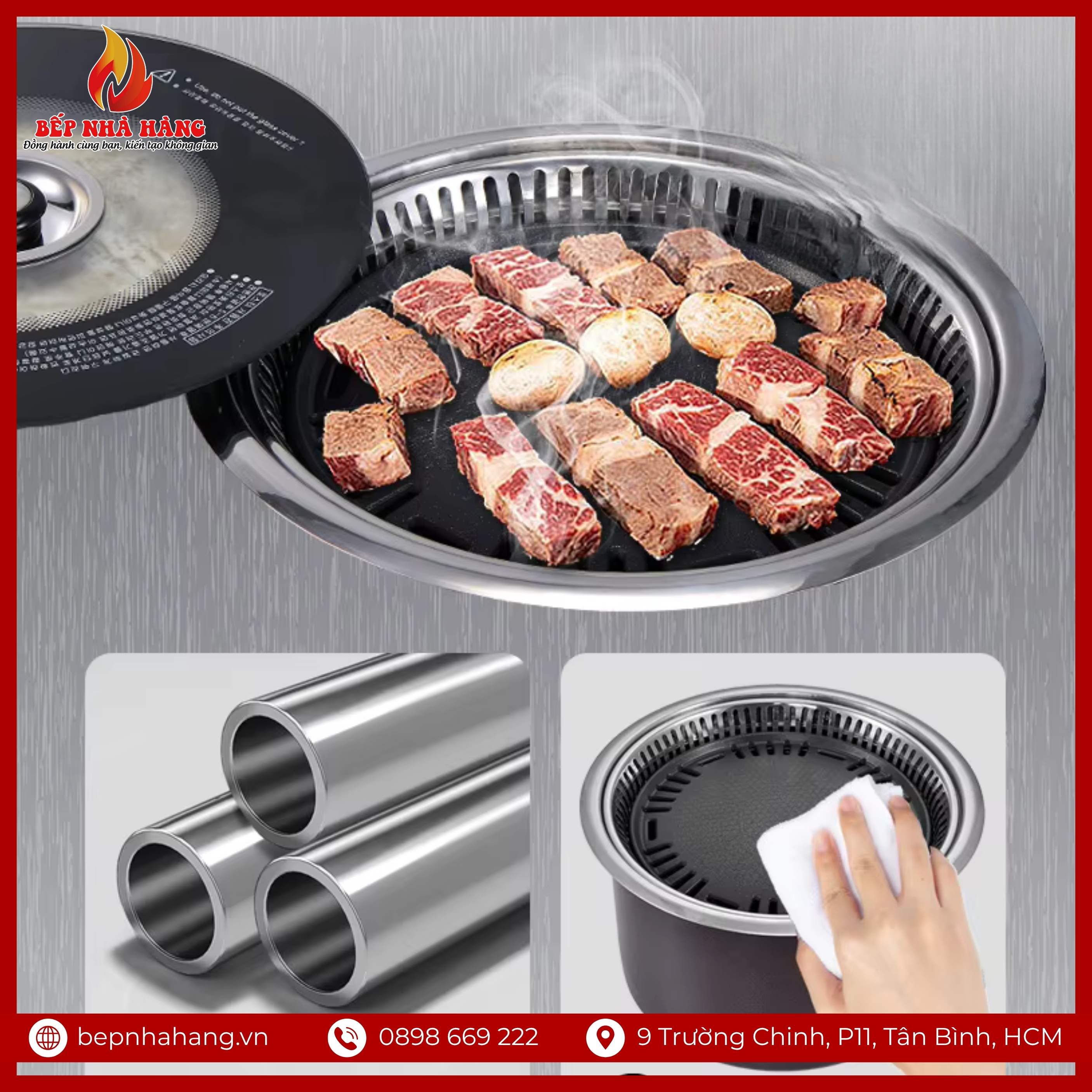 Ưu điểm của bếp nướng hồng ngoại âm bàn