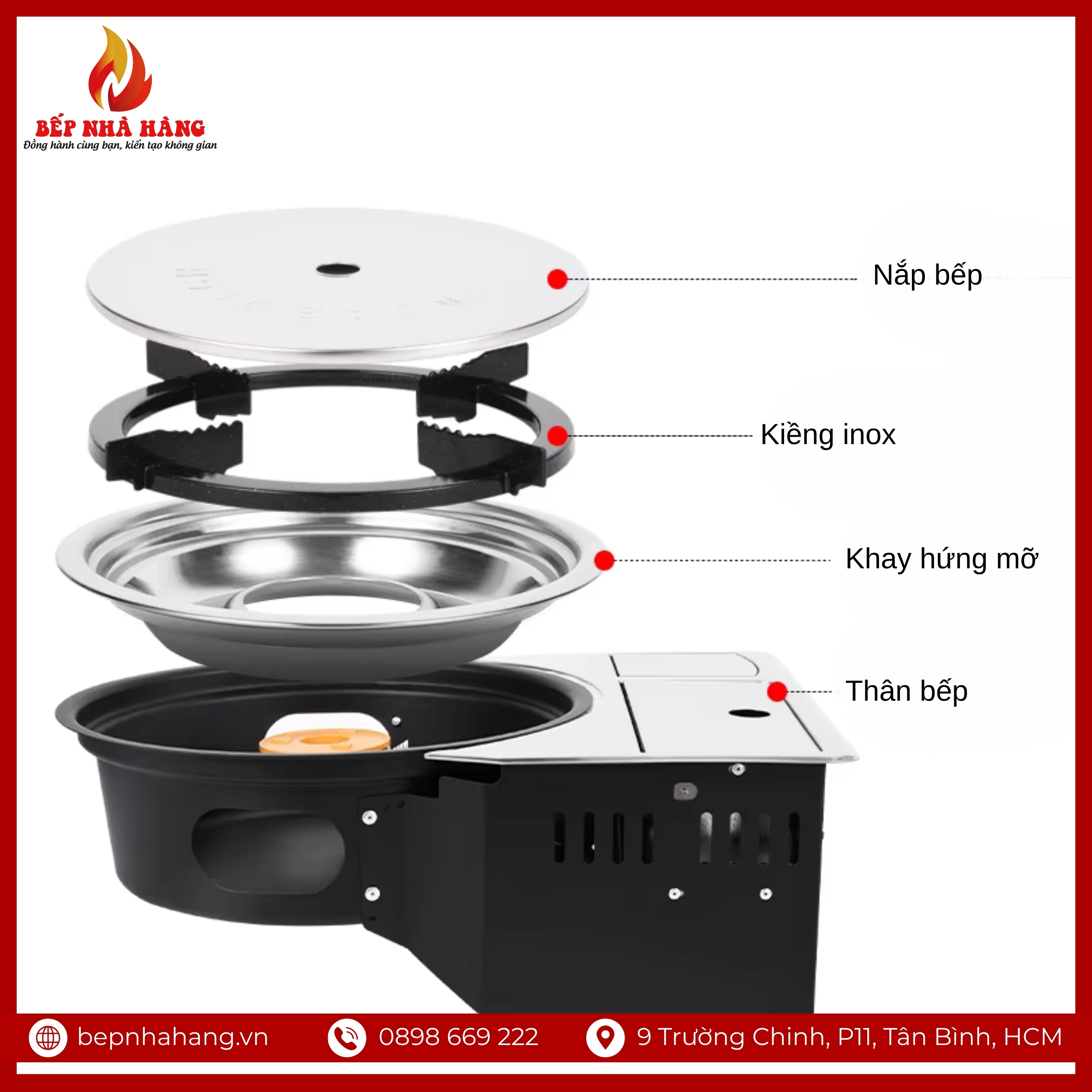 Cấu Tạo Bếp Nướng Gas Âm Bàn