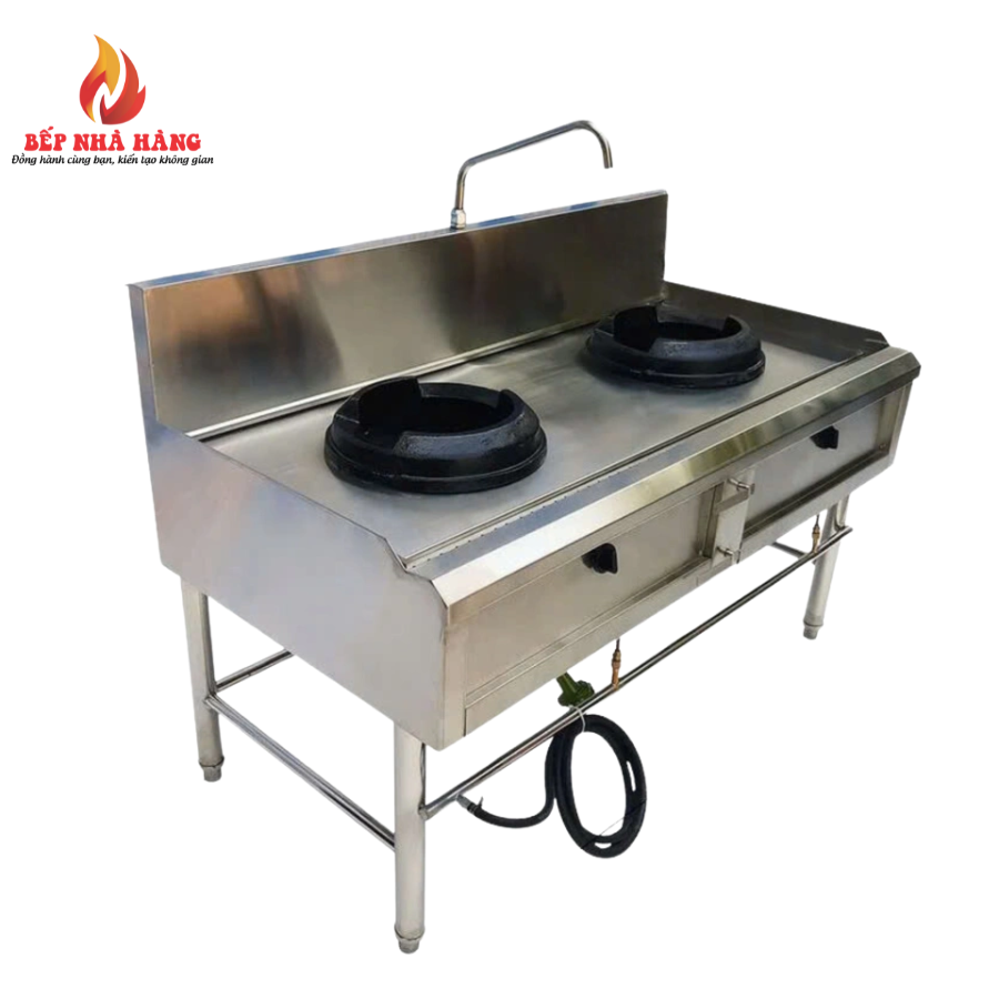 Bếp á 2 họng bầu gang