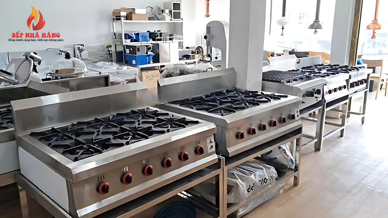 Bếp âu 8 họng inox 304