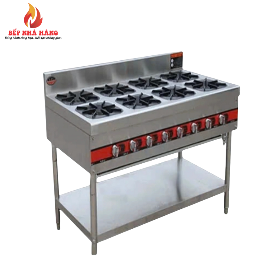 Bếp âu 8 họng inox 304