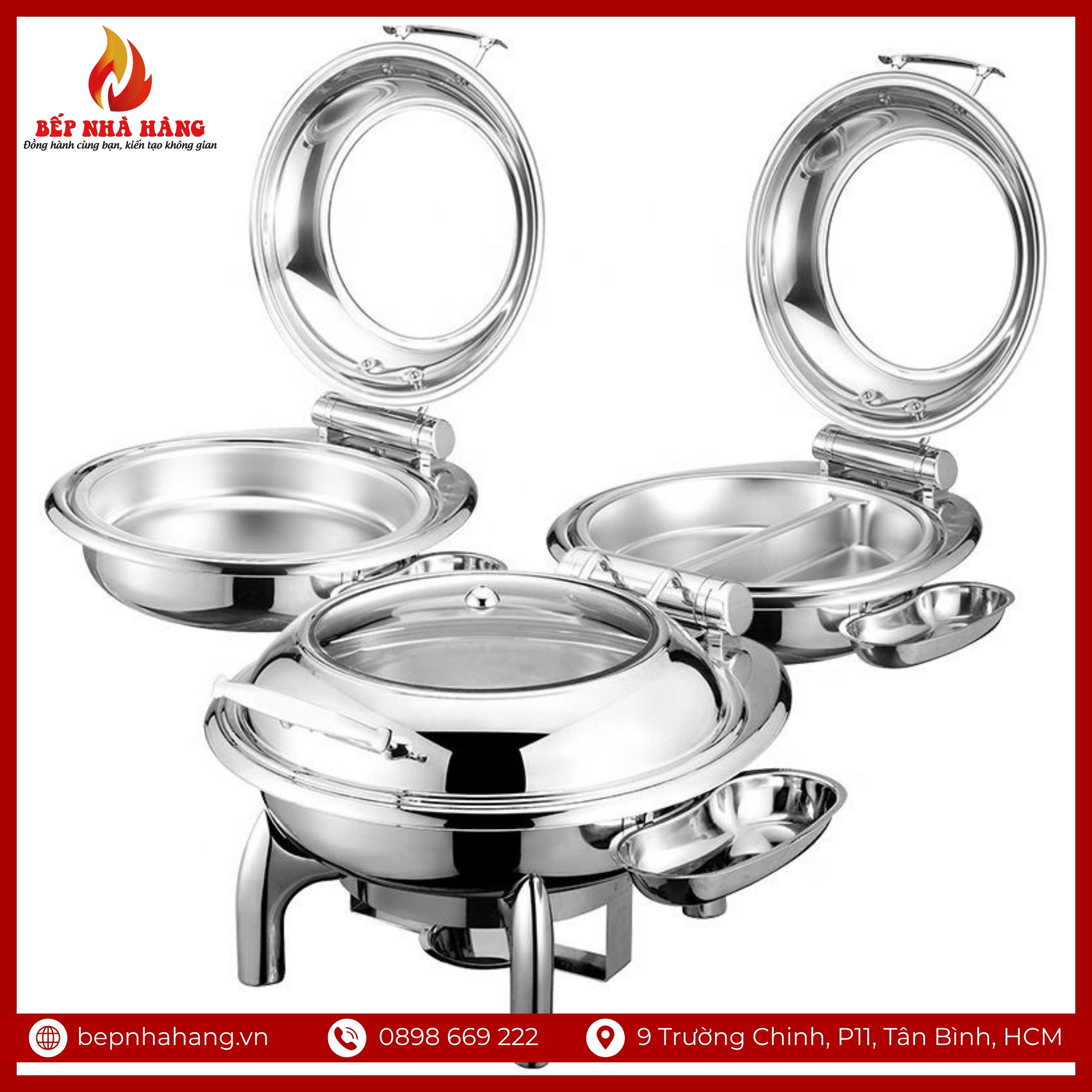 Ưu điểm nổi bật của nồi hâm nóng buffet inox chân kiềng