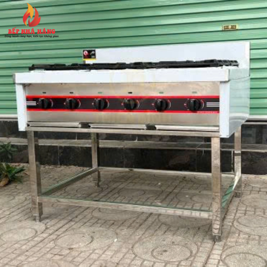 Bếp âu 6 họng inox 304