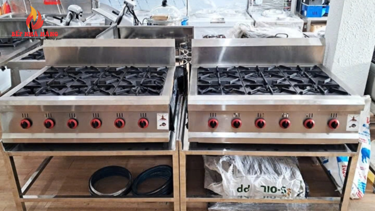 Bếp âu 6 họng inox 304