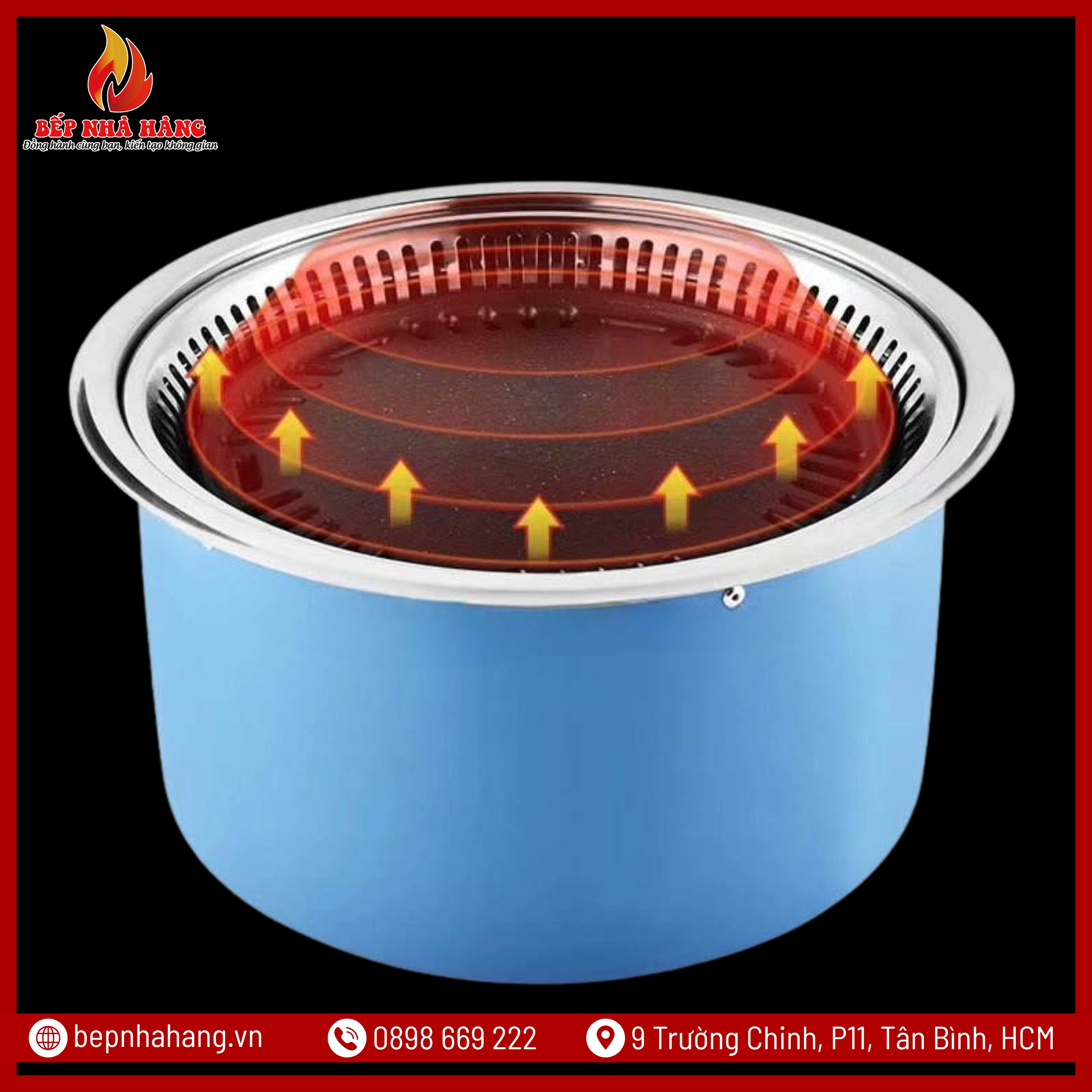 Đặc điểm cấu tạo của bếp nướng lẩu hồng ngoại tròn RH-2000