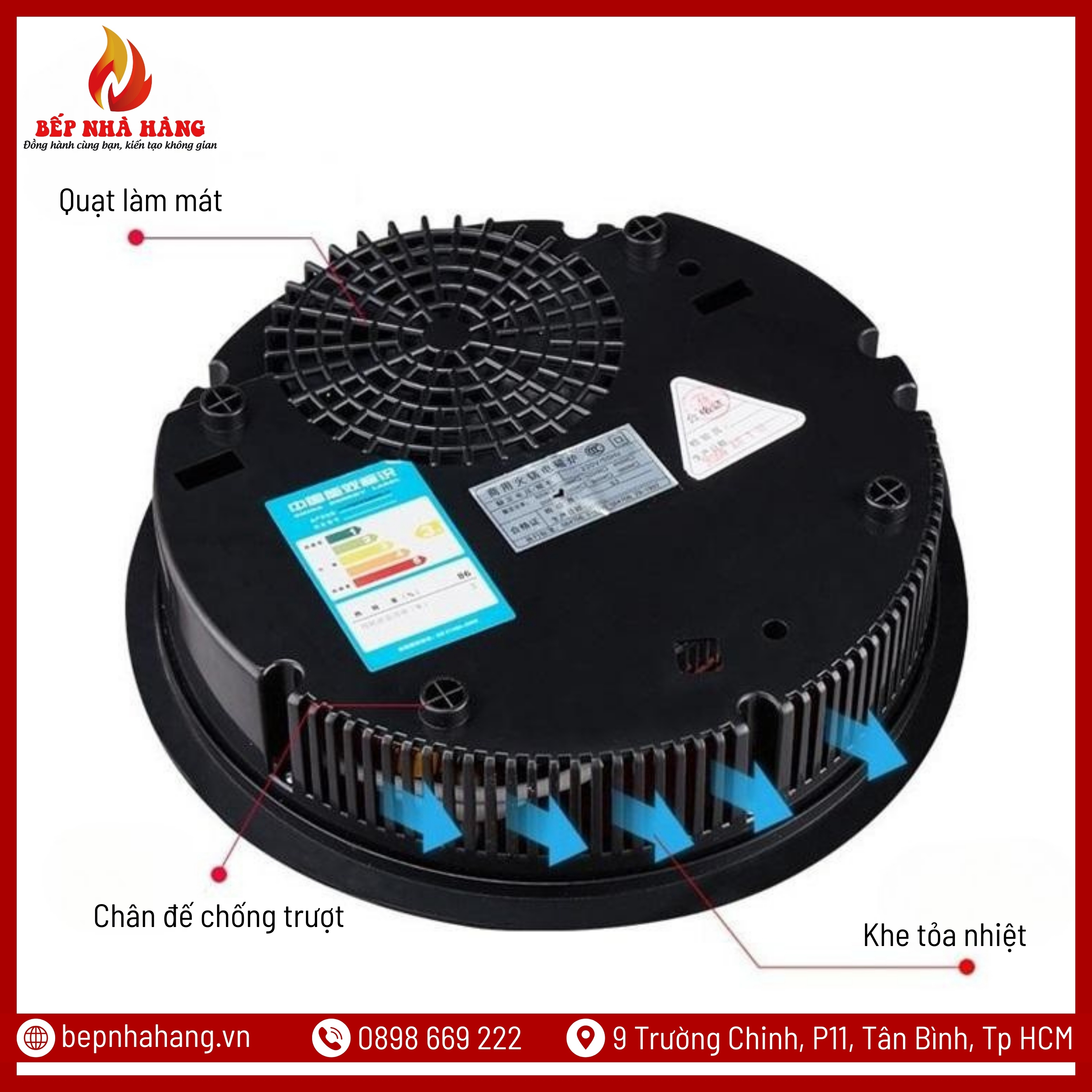 Bếp từ âm bàn tròn 2000W tại Bếp Nhà Hàng