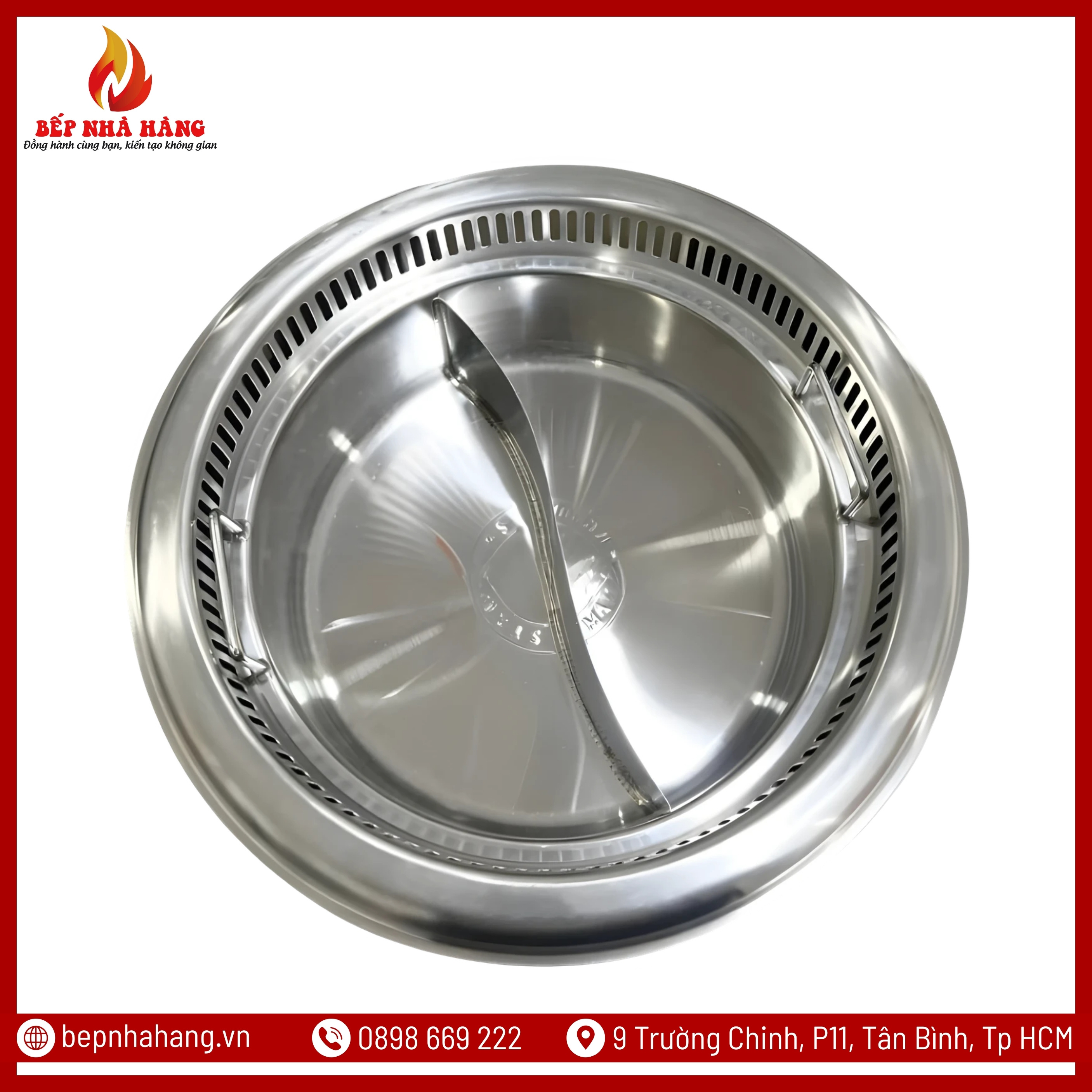 Cấu Tạo Bộ Nồi Lẩu Tròn 2 Ngăn
