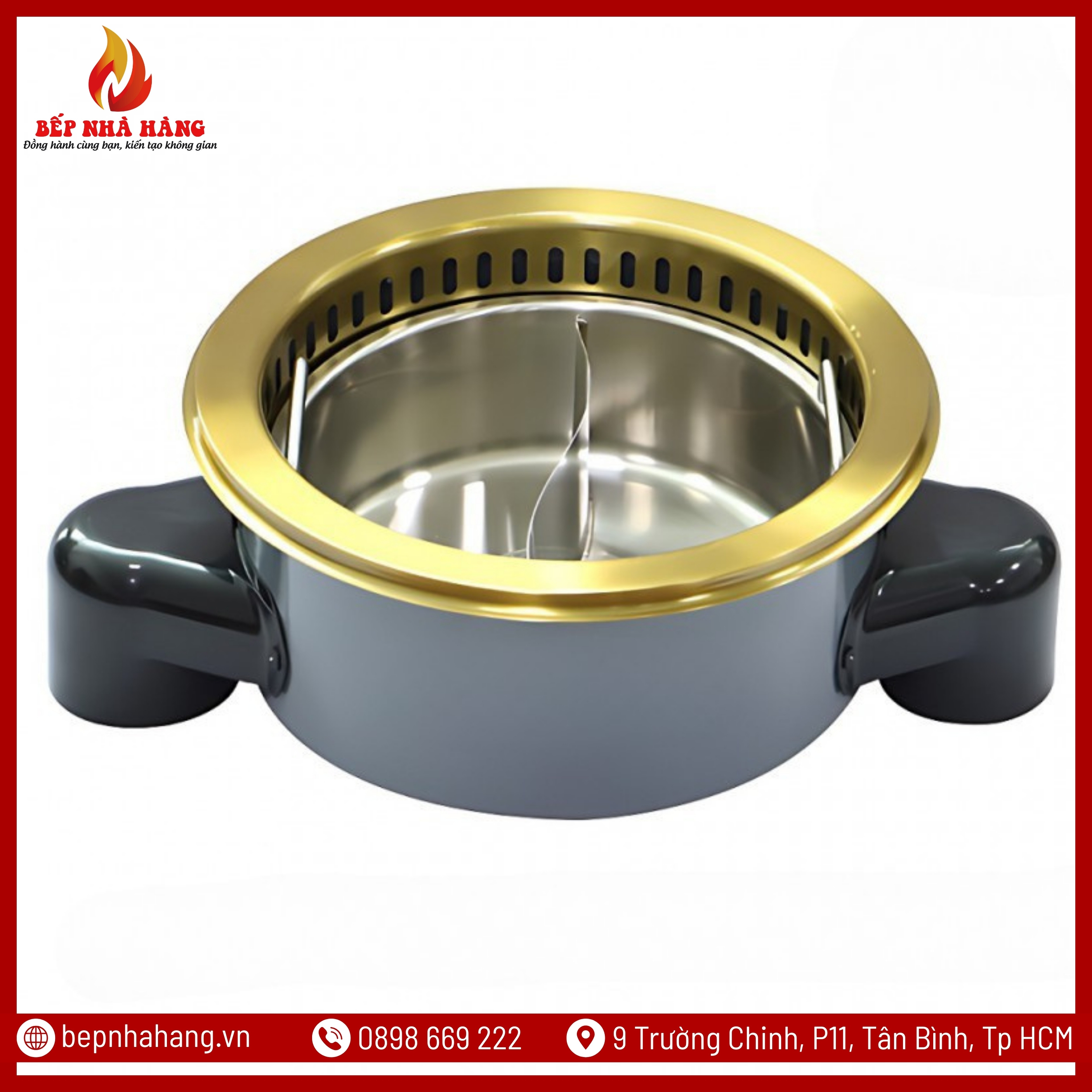 Cấu tạo của bộ nồi lẩu 2 ngăn D36