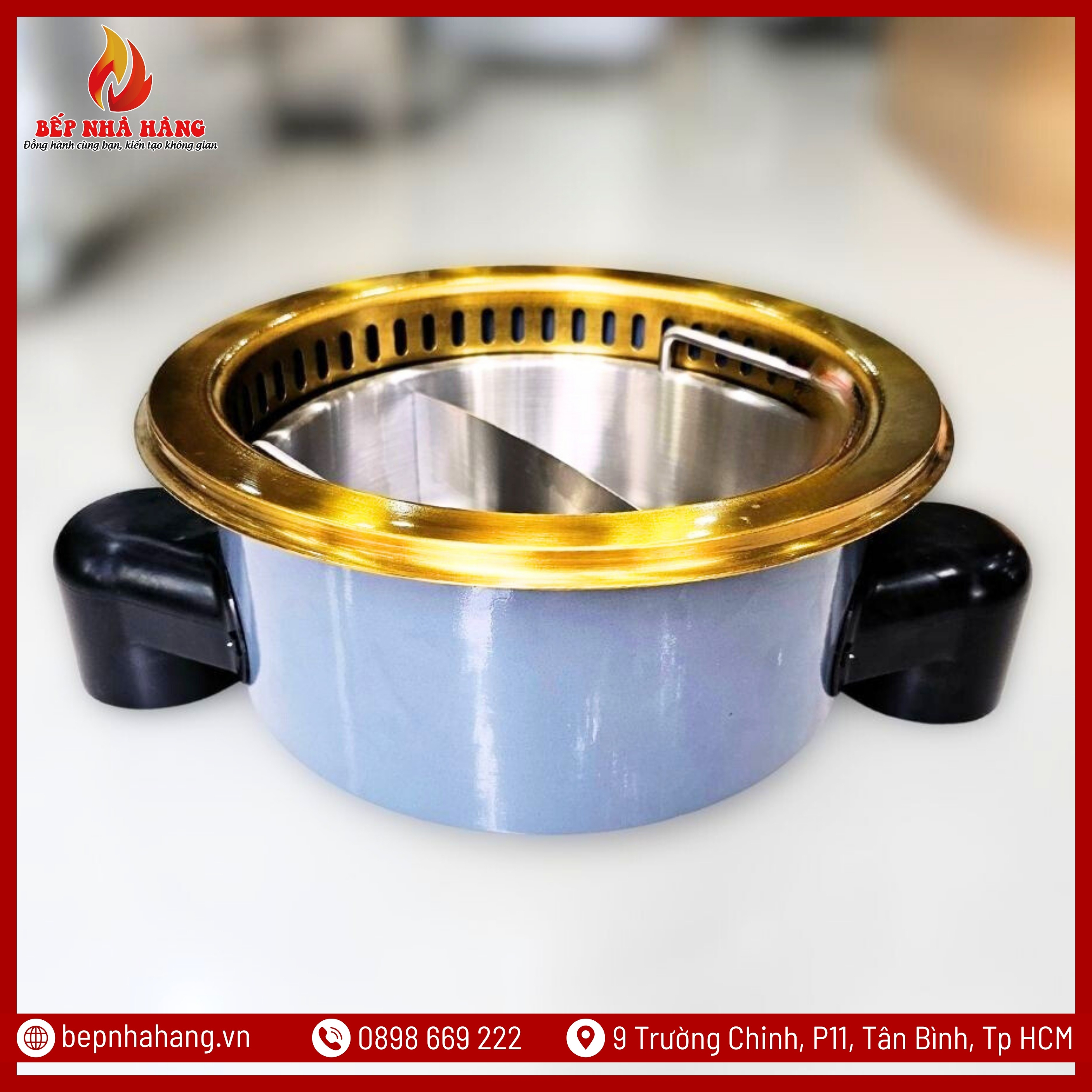 Nồi Lẩu Tròn 2 Ngăn D36 (Màu Vàng)