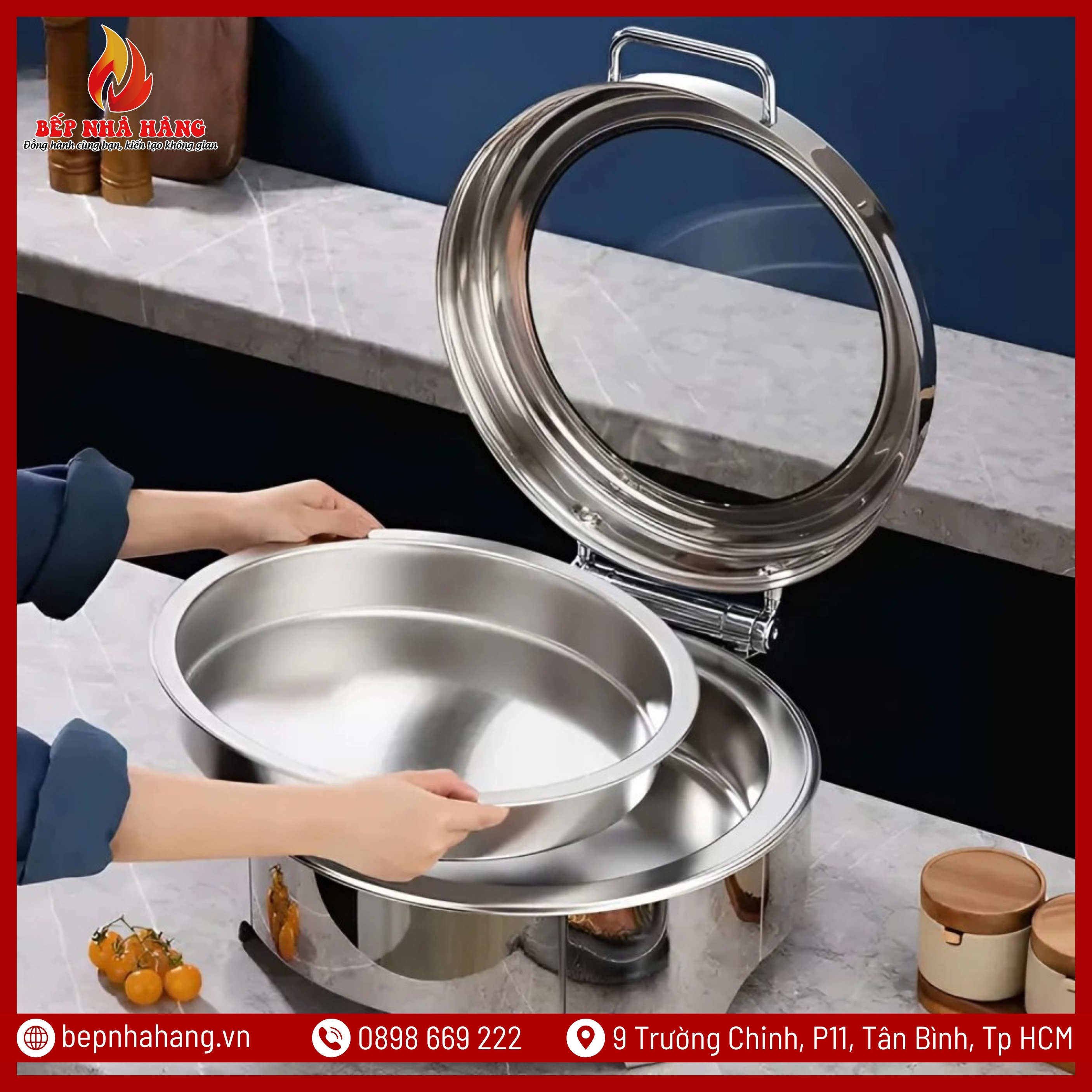 Ưu điểm nổi bật nồi hâm nóng buffet tròn