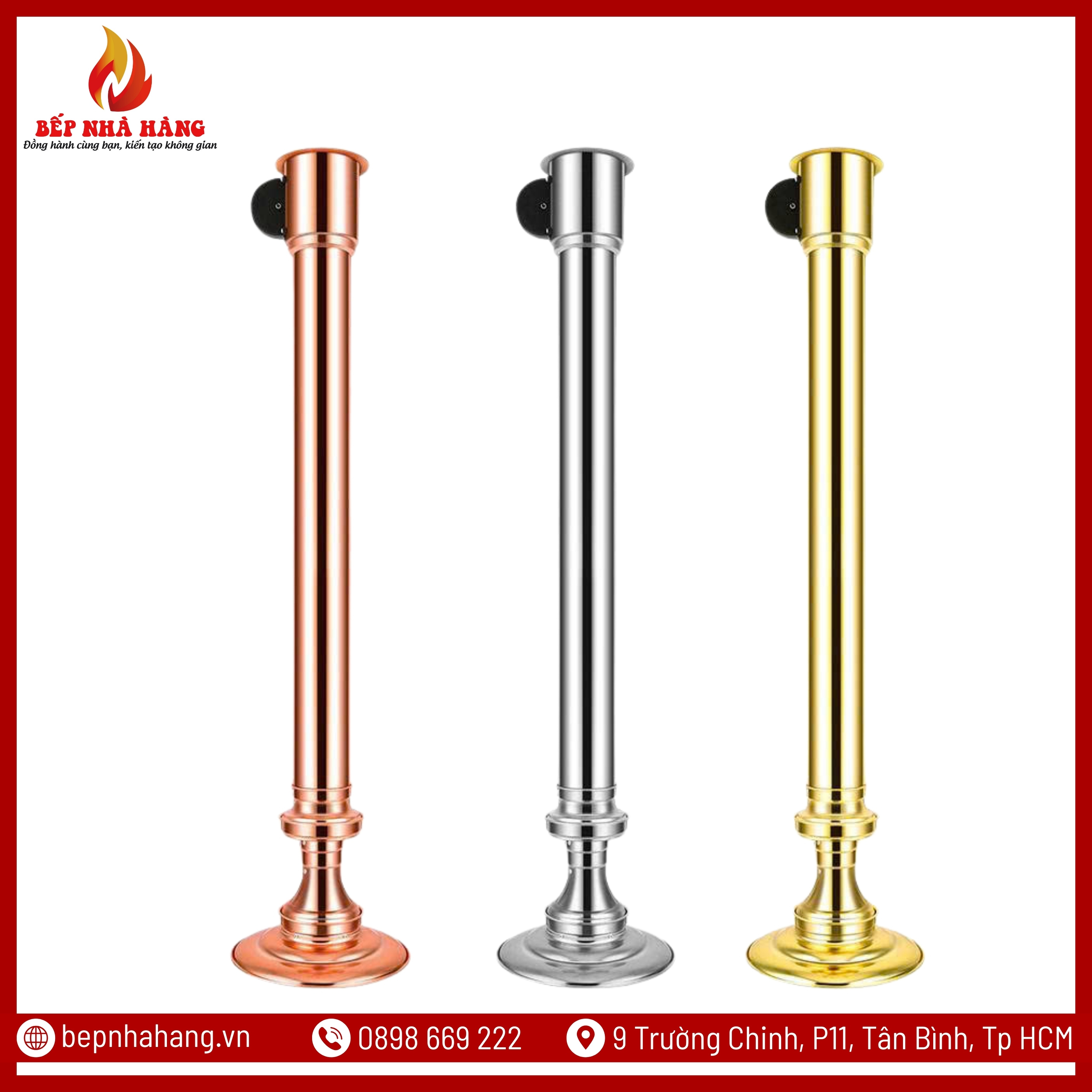 Ống Hút Khói Cứng Nhà Hàng Màu Đồng