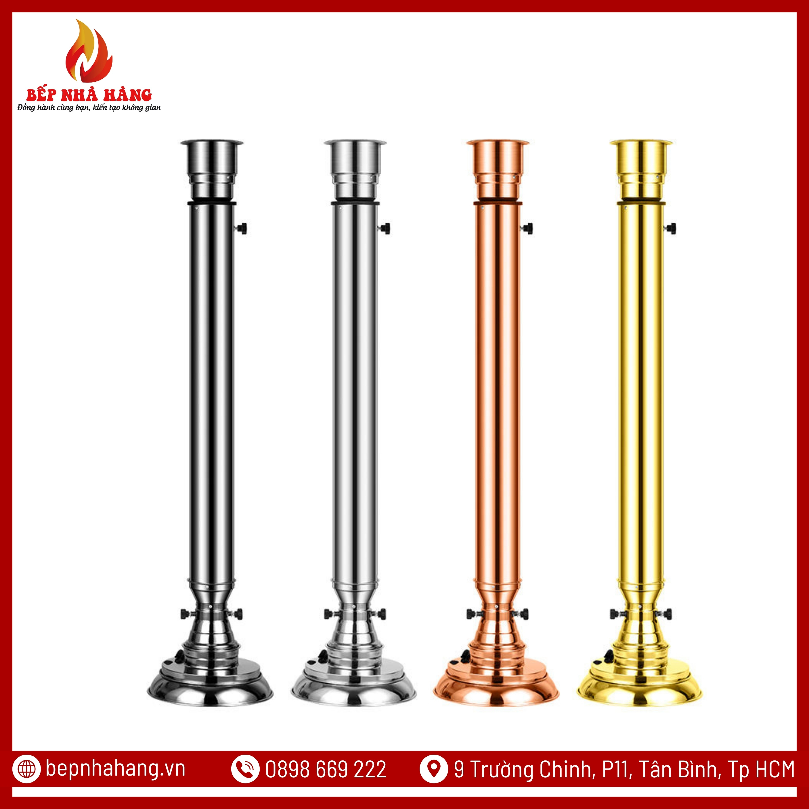 Ống Hút Khói Cứng Nhà Hàng Màu Đồng