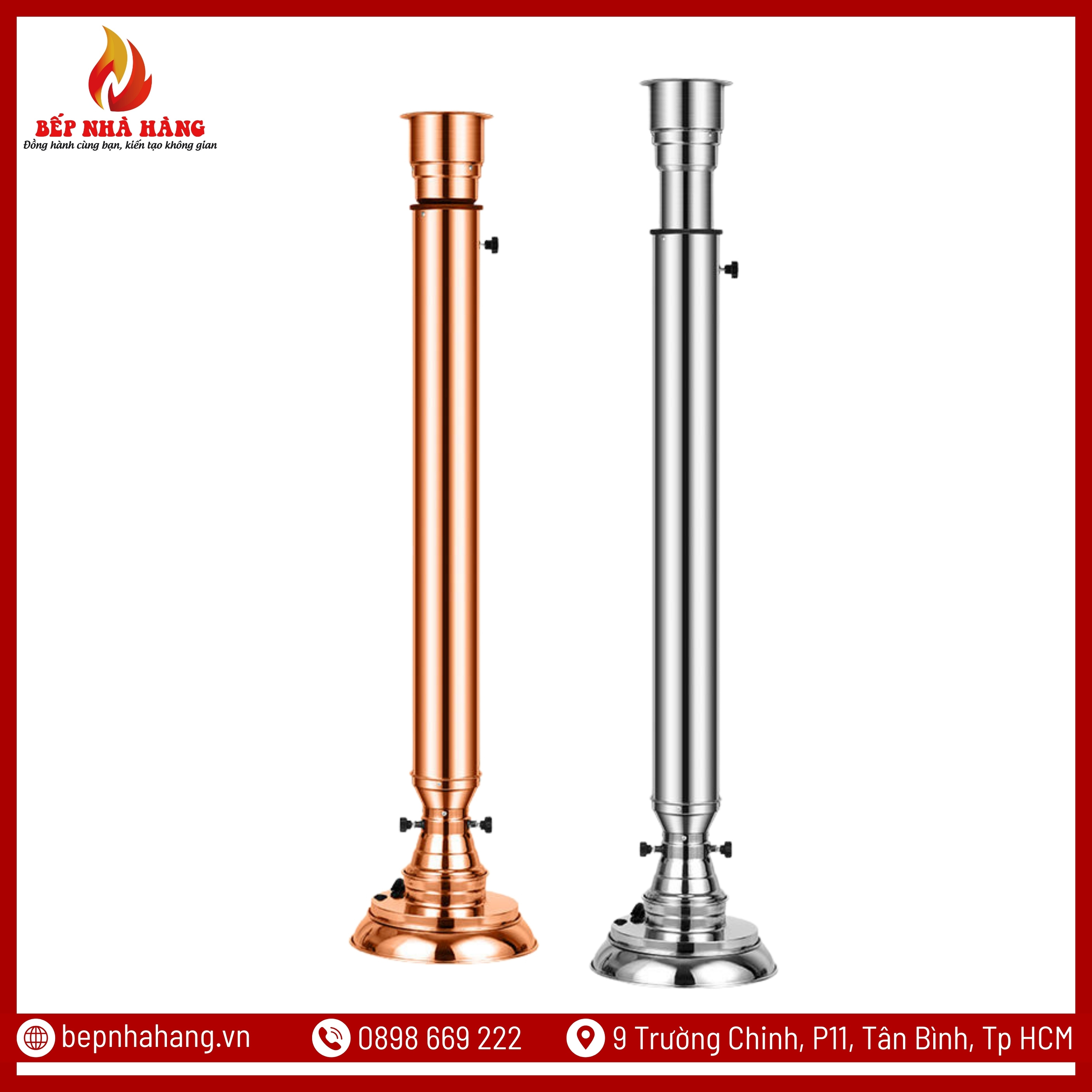 Ống Hút Khói Cứng Nhà Hàng Màu Đồng