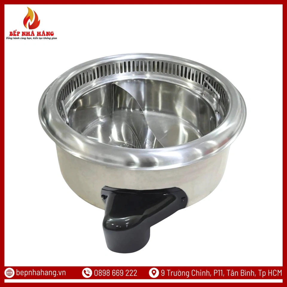 Bộ Nồi Lẩu Tròn 2 Ngăn D36