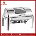 Nồi Hâm Nóng Buffet Bán Nguyệt Có Chân Nắp Kính