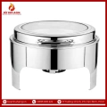 Nồi Hâm Nóng Buffet Tròn Chân Cao Nắp Kính