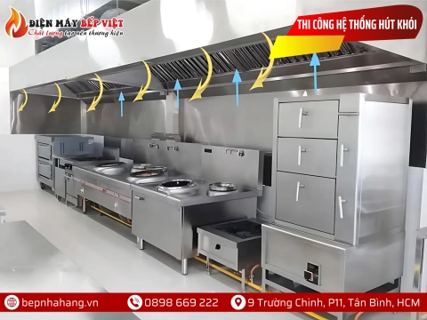 Thi Công Hút Khói Nhà Hàng Tại Bếp Nhà Hàng