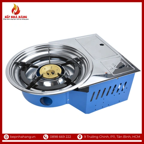 Bếp Nướng Gas Âm Bàn Nhà Hàng (Màu Xanh)